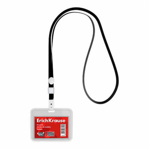 Picture of ID CARD HOLDER TRANSPARENT WITH BLACK LANYARD 85X54MM